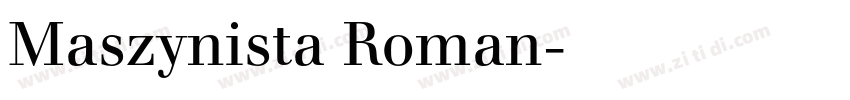 Maszynista Roman字体转换